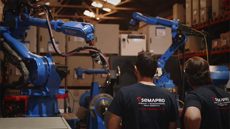 Vídeo promocional de robótica industrial Semapro - producción corporativa Barcelona